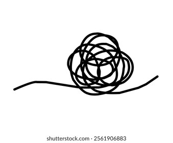 tangled thread icon vector on white background