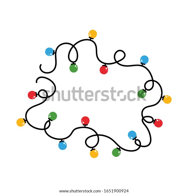 Tangled Wire Colorful Christmas Lights Vector Stock Vector (Royalty ...