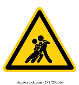 Signo de símbolo de área de baile Tango, Ilustración vectorial, Aislado en etiqueta de fondo blanco. EPS10