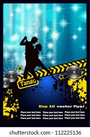 Tango dance flyer for night party or tango congress.