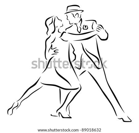 Tango Dancers Stock Vector (Royalty Free) 89018632 - Shutterstock