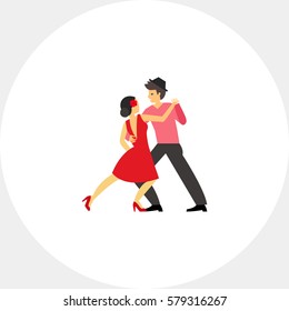 Tango dancers vector icon