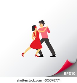 Tango Dancers Vector Icon