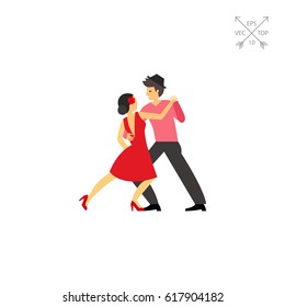 Tango dancers vector icon