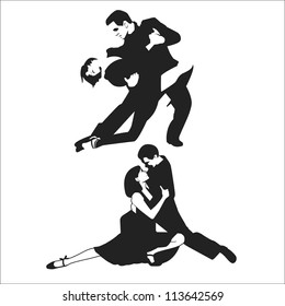 Tango Dancers. Vector illustration