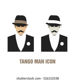 Tango man icon. Vector illustration. Good for logo. svg