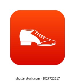 Tango shoe icon digital red for any design isolated on white vector illustration