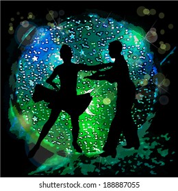 tango in the spotlight . Vector