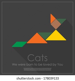 Tangram cat
