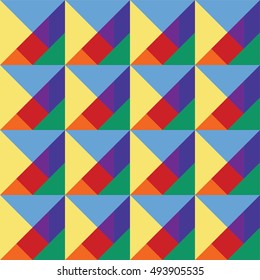 Tangram Pattern, Colorful Geo Background