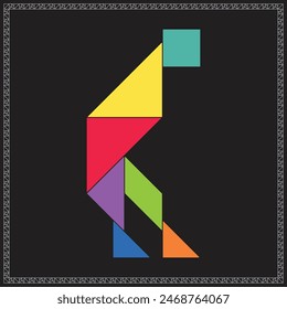 Tangram Puzzle Bowing Colorful Geometric