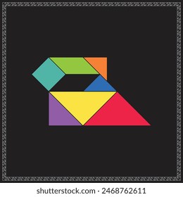 Tangram Puzzle Iron Colorful Geometric