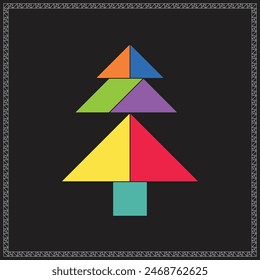 Tangram Puzzle Larch Colorful Geometric