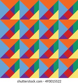 Tangram puzzle pattern, abstract geometric background