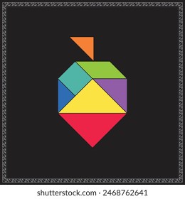 Tangram Puzzle Radish Colorful Geometric