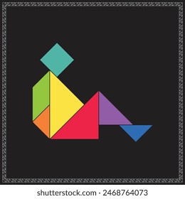 Tangram Puzzle Rest Colorful Geometric