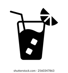 Tangy lemon juice icon for invigorating drinks