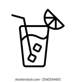 Tangy lemon juice icon for invigorating drinks