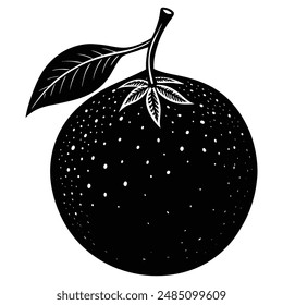 Tangerine Tangerine Fruit Silhouette Design