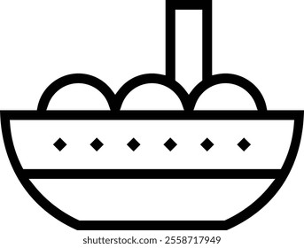 tangyuan icon. Thin linear style design isolated on white background