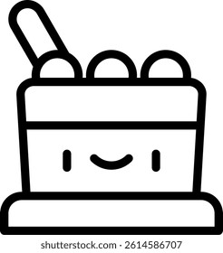 Tangyuan Line Vector Icon Design