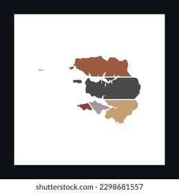 Tanjung pinang map creative illustration design