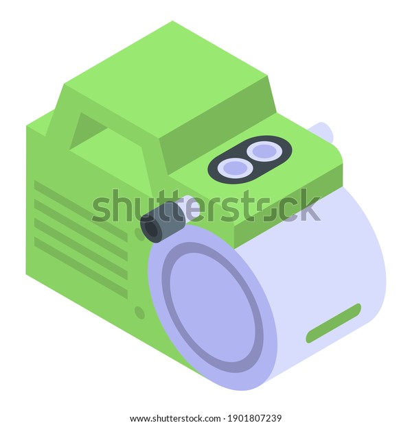 Tank air\
compressor icon. Isometric of tank air compressor vector icon for\
web design isolated on white\
background