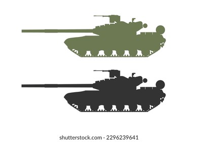 Tank armed icon. War machine flat symbol vector ilustration.