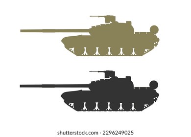 Tank armed icon. War machine flat symbol vector ilustration.