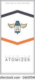 tank atomizer vaporizer electric cigarette template vector art