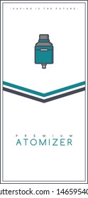 tank atomizer vaporizer electric cigarette template vector art