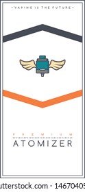 tank atomizer vaporizer electric cigarette template vector art