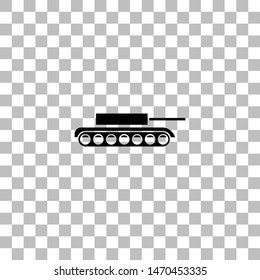 Tank. Black flat icon on a transparent background. Pictogram for your project