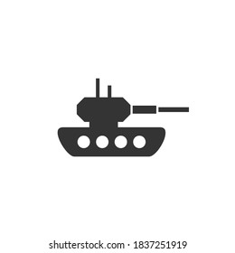 Tank black vector, icon on a white background