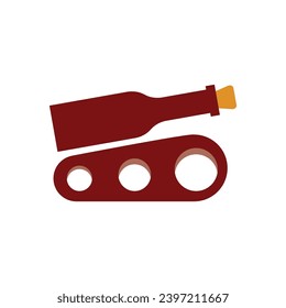 ilustración vectorial del diseño del logotipo del frasco del depósito.