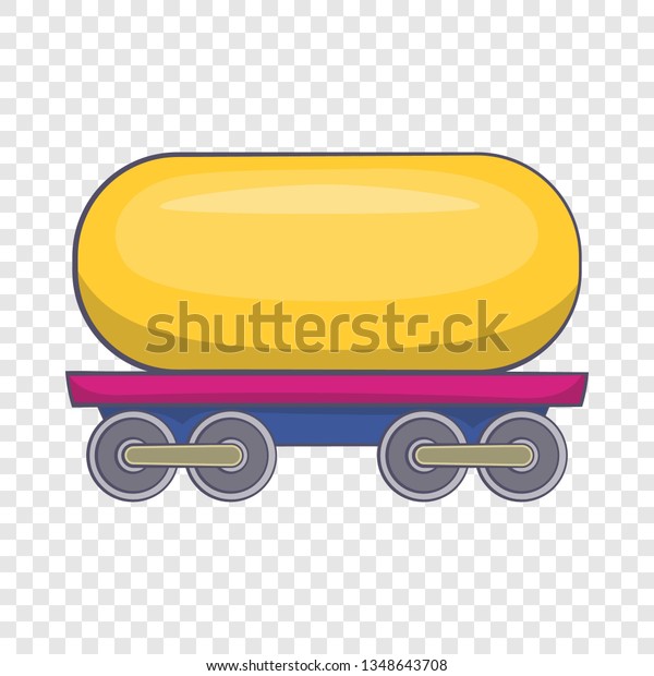 Tank car for gasoline icon in cartoon
style isolated on background for any web design
