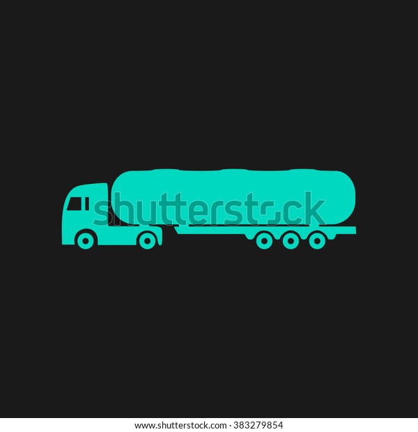 Tank car.
Trailer Flat simple modern illustration pictogram. Collection
concept symbol for infographic project and
logo