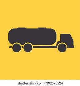 Tank car. Trailer White flat simple vector icon