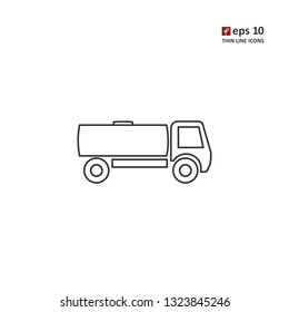 Tank car - vector thin line icon on white background. Symbol for web, infographics, print design and mobile UX/UI kit. Vector illustration, EPS10.