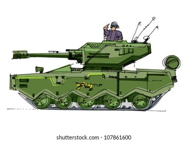 tank - cartoon