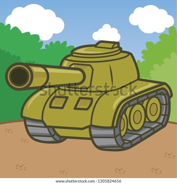 Tank cartoon, Cute\
vector
