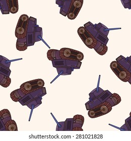 tank , cartoon seamless pattern background