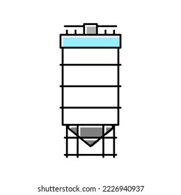 tank for coal storage color icon vector. tank for coal storage sign. isolated symbol illustration
