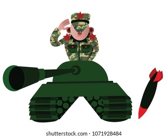 A tank Commander going to battle