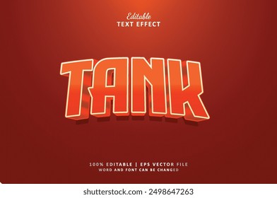 Tank editable text effect 
 3d style template use for esport tittle game