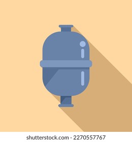 Tank filter icon flat vector. Beach pool. Summer vacation