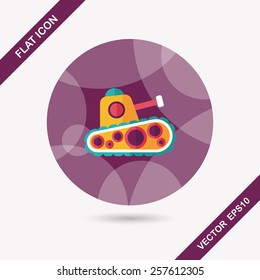 Tank flat icon with long shadow,eps10