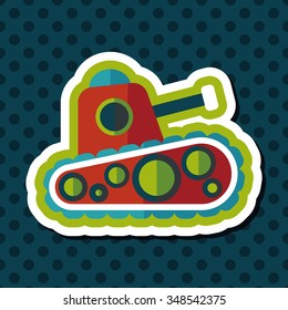 Tank flat icon with long shadow,eps10