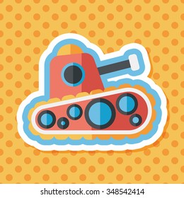 Tank flat icon with long shadow,eps10