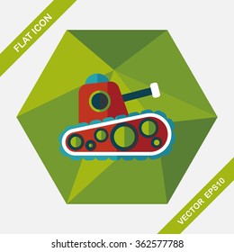 Tank flat icon with long shadow,eps10